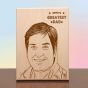 Sketch / Line work wooden engraved photo plaque in  Delhi