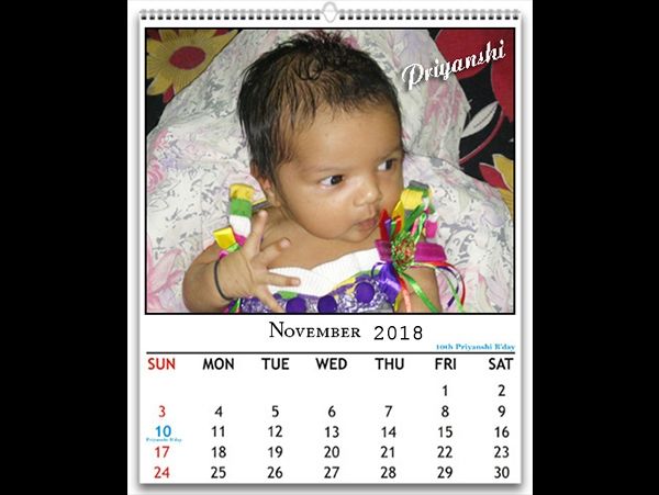 Photo calendar, your photo on calendar, printing on photo calendar