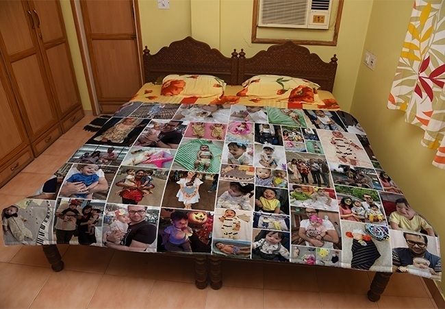 Customized photo quilt for mother Jaipur