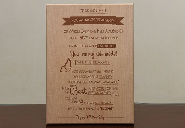 Wooden Plaques. Gifts for mother, Hyderabad.