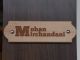 Wooden Engraved Name Plate: Scalloped Corners- Design -Mirchandani