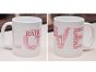 Love Shape Word Collage Mug