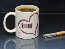 Barcode mug with personalization