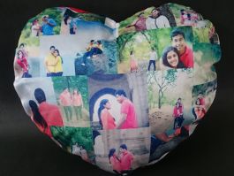 print collage heart shape pillows in Chennai, Bengaluru, Hyderabad