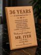 Retirement memento for boss